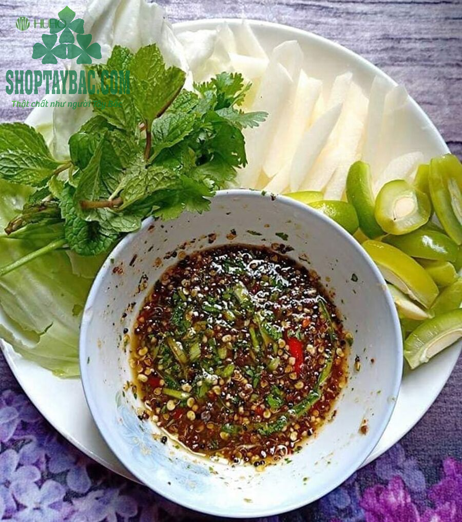 Gia vị hạt dổi pha nước chấm Tây Bắc