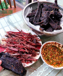 Thịt trâu gác bếp chấm chẩm chéo ngon cuốn hút