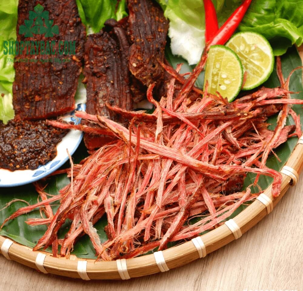 Thịt trâu gác bếp tại Shop Tây Bắc thơm ngon chuẩn vị