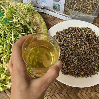 Trà hoa đu đủ đực sắc uống hàng ngày