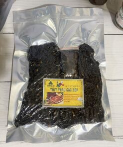 Thịt trâu khô gác bếp Tây Bắc chuẩn vị túi zip bạc hút chân không 500gr
