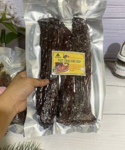 Thịt trâu khô gác bếp Tây Bắc chuẩn vị túi zip bạc hút chân không 500gr