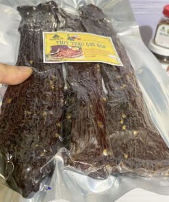Thịt trâu khô gác bếp Tây Bắc chuẩn vị túi zip bạc hút chân không 500gr