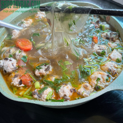 Miến nấu canh mọc