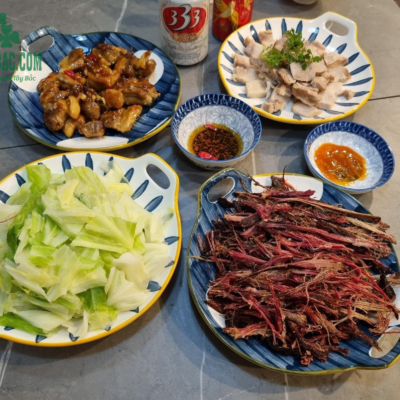 Thịt bò gác bếp là mồi nhậu hấp dẫn