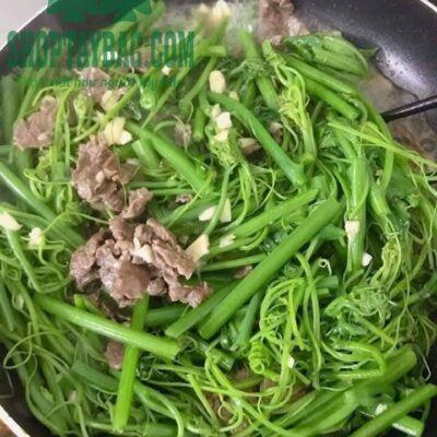 Ngọn Su su xào thịt bò