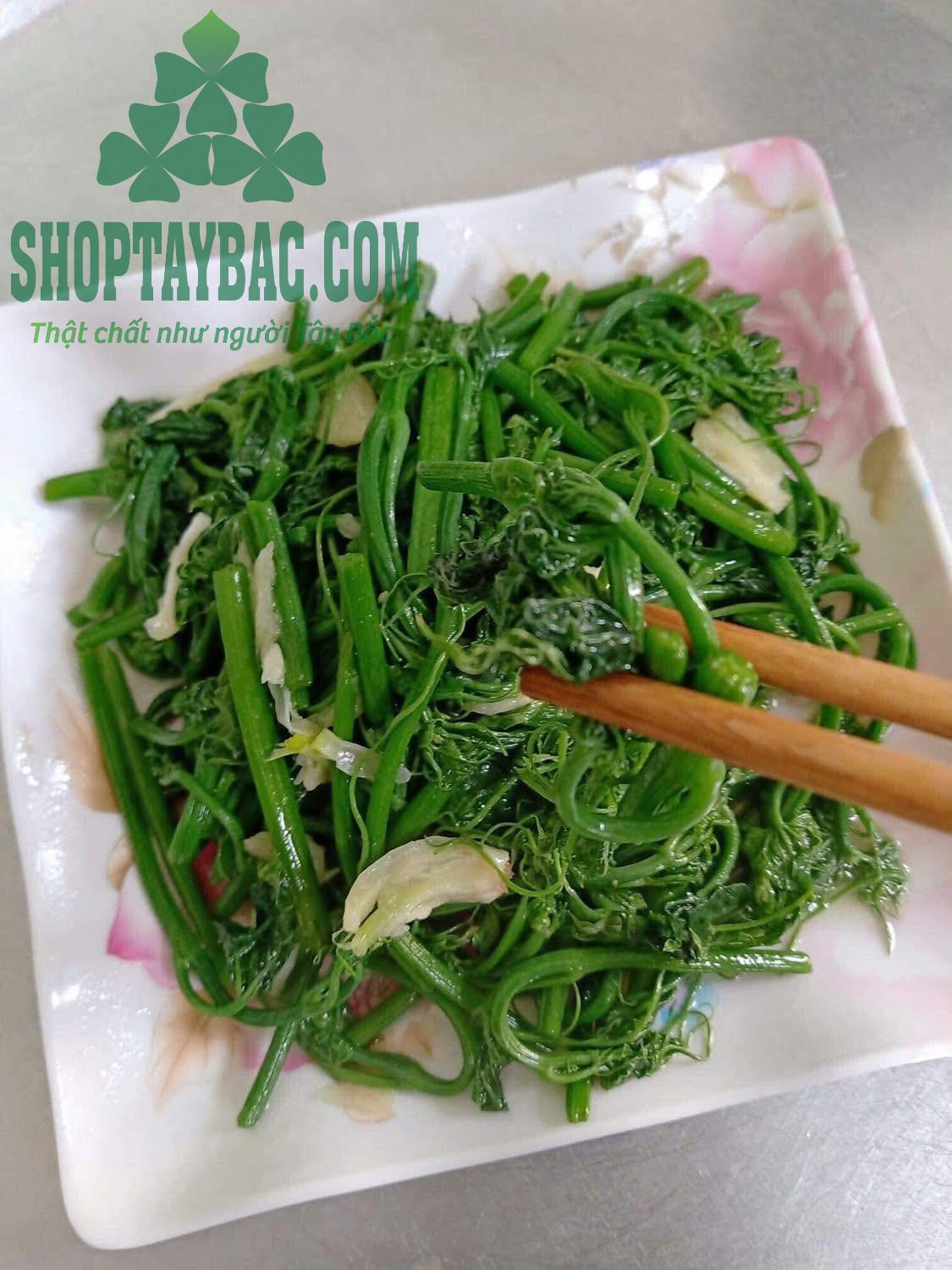 Ngọn Su su xào tỏi