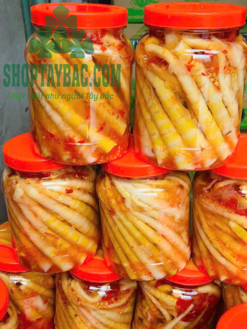 Măng trúc ngâm tỏi ớt (hộp 1kg)