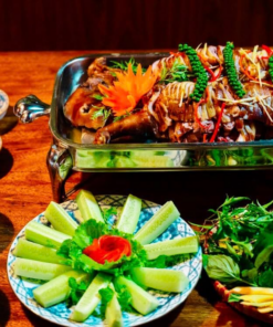 Thịt dúi nướng nguyên con
