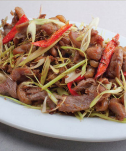 Thịt nai xào xả ớt