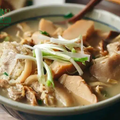 Canh măng lưỡi lợn ninh xương