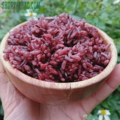 Cơm được nấu từ gạo nương tím
