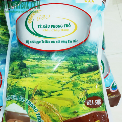 Gạo tẻ râu Phong Thổ đóng túi 5kg