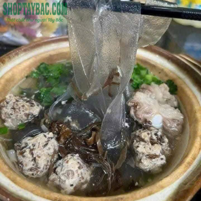 Miến dong sợi to Điện Biên dai, dẻo, không bị nát khi nấu
