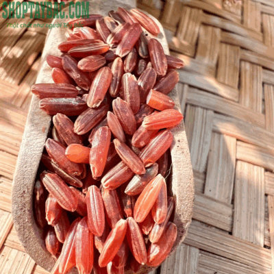 Gạo lứt đỏ thua mua trực tiếp từ vùng trồng Điện Biên