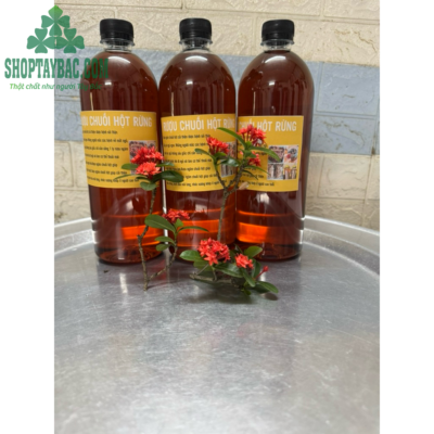 Rượu chuối hột rừng đóng chai 1 lít.jfif