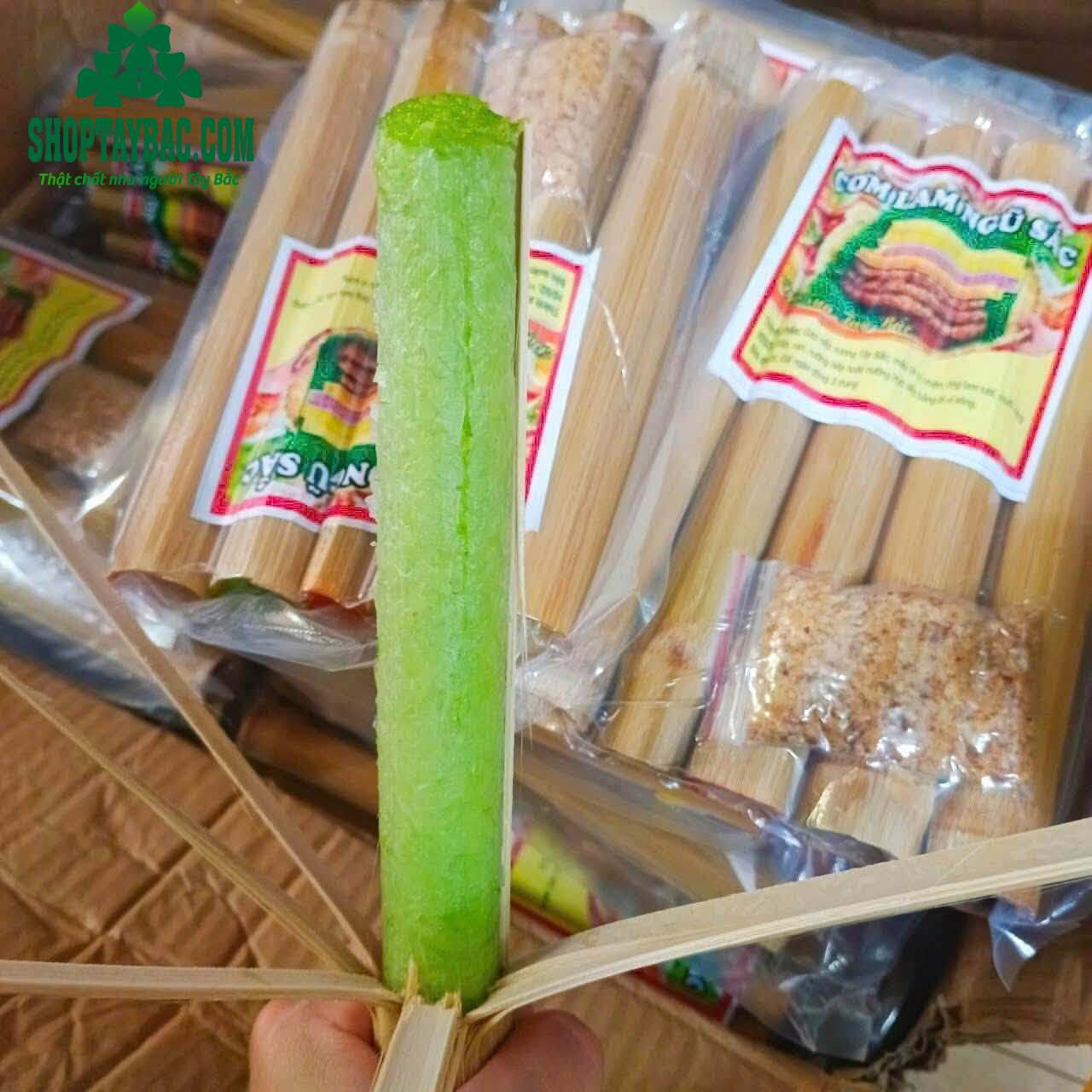 Cơm lam ngũ sắc sau khi chế biến